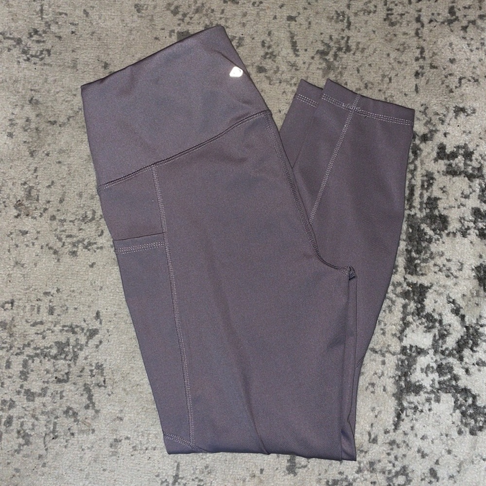 Purple/Gray Leggings with Pockets